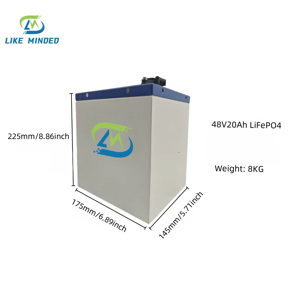 Batería LiFePO4 de 48 V y 20 Ah para bicicletas eléctricas y scooters eléctricos