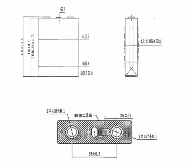 3.2 V 102 Ah Cell Dimensions 3.2 V 102 Ah Cell Dimensions