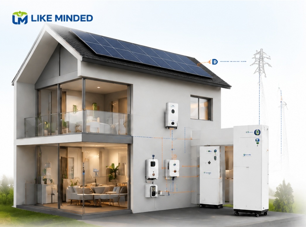 Home solar and battery energy storage system